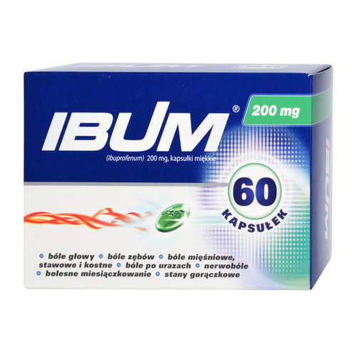 IBUM 200 mg miękkie kapsułki - lek przeciwbólowy, tabletki na ból głowy